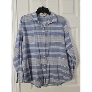 Lilis Closet Womans Long Sleeve Size Large Shirt Blue & White.
